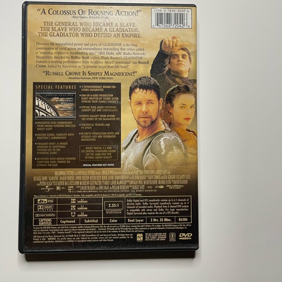 Movie The Gladiator almost new. Collectible DVD - Picture 2 of 7